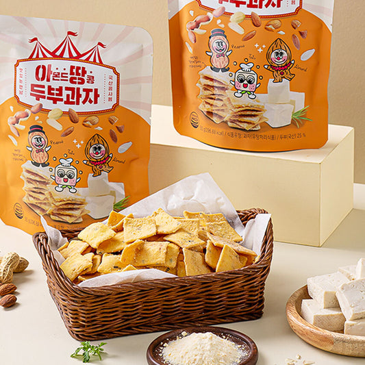 [NEW] Baked 3 times in oven, super crispy tofu snack contains 25% of tofu with almond & peanut 55g / 0.12lb