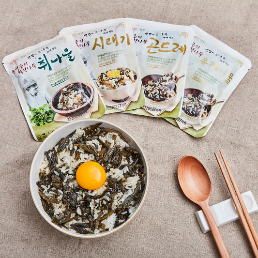 [NEW] Set of 4 kinds of namul dishes from Gangwon, the clean nature 80*4 320 / 0.71lb