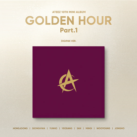 (PRE-ORDER) ATEEZ - [GOLDEN HOUR : Part.1] 10th Mini Album DIGIPAK Version