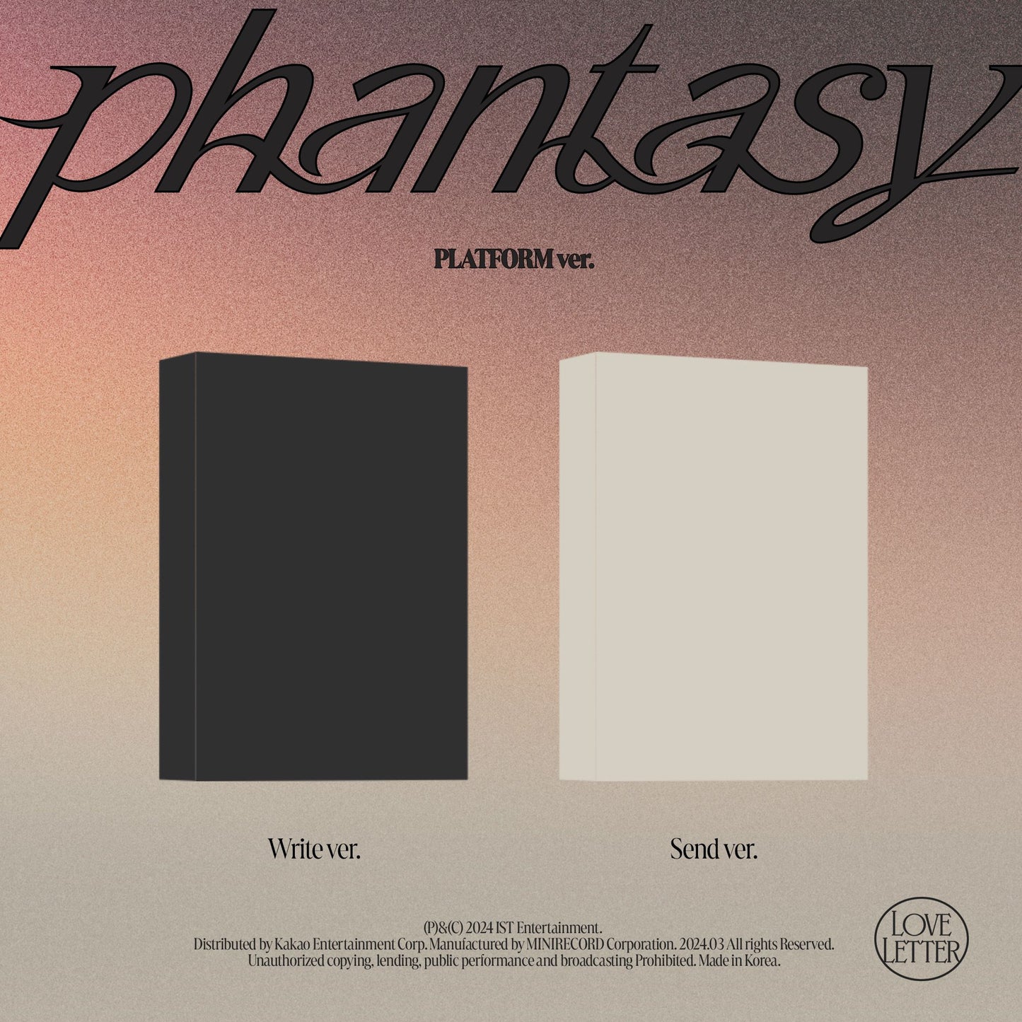 THE BOYZ - [PHANTASY]  Pt.3 'Love Letter' (Write Ver. / Send Ver.)(Platform)