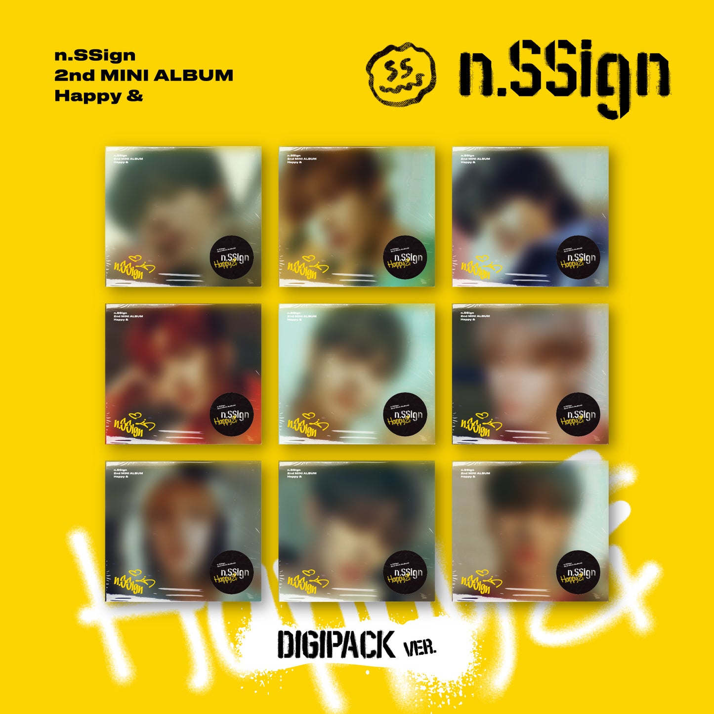 n.SSign - 2nd mini Album 'Happy &' (Digipack ver.)(Random)